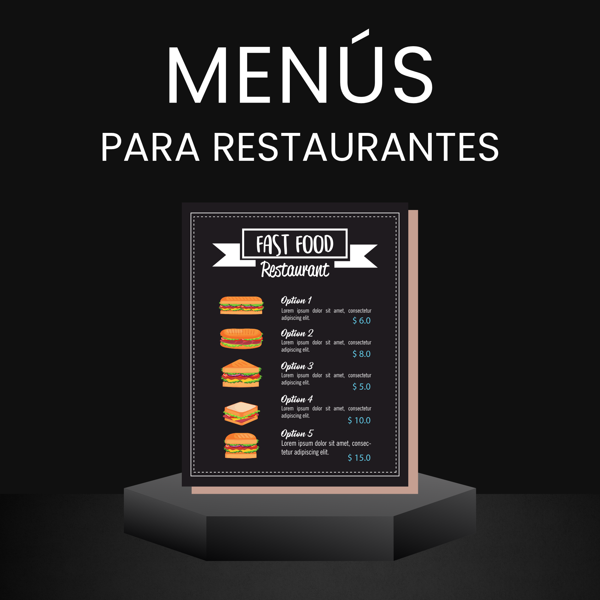 MENÚ PARA TU RESTAURANTE