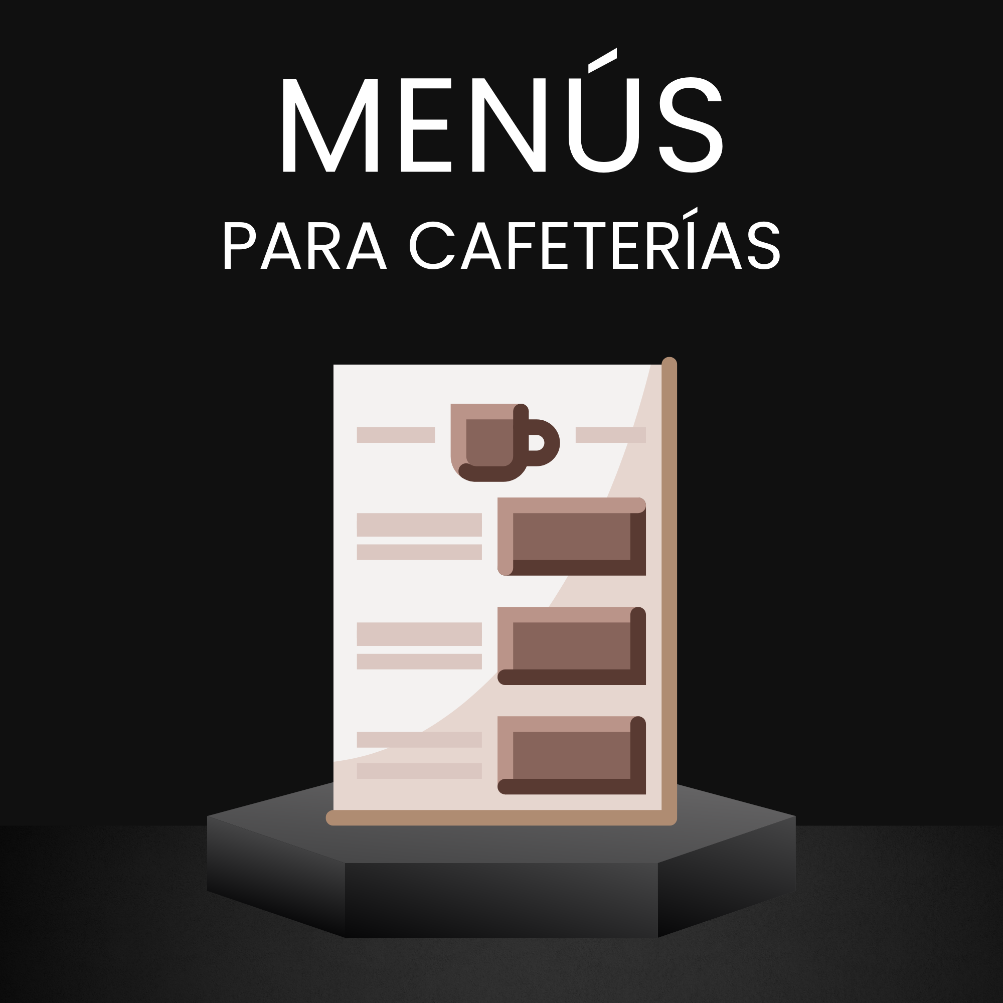 Menú para Cafetería